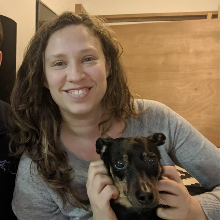 Mor Naveh with her dog